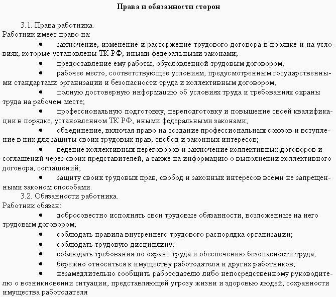 трудовой договор ип с продавцом образец