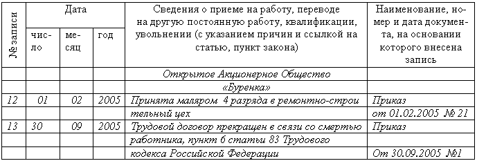 расписка получение трудовой книжки образец