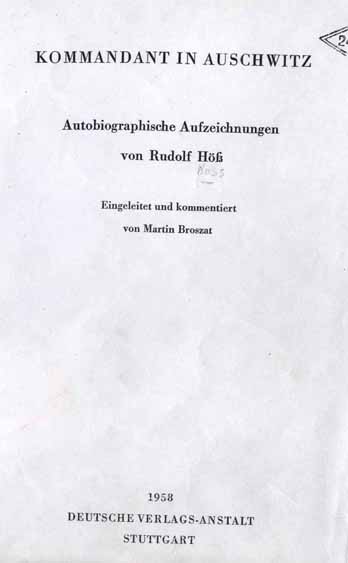 Комендант Освенцима. Автобиографические записки Рудольфа Гесса